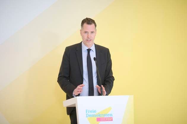 Berlin, FDP press conference with Christian Dürr in the Bundestag Christian Dürr chairman of the FDP parliamentary group in the Bundestag during the press conference before the FDP parliamentary group meeting in the German Bundestag on 14 03 2023 in Berlin Berlin Bundestag Berlin Germany