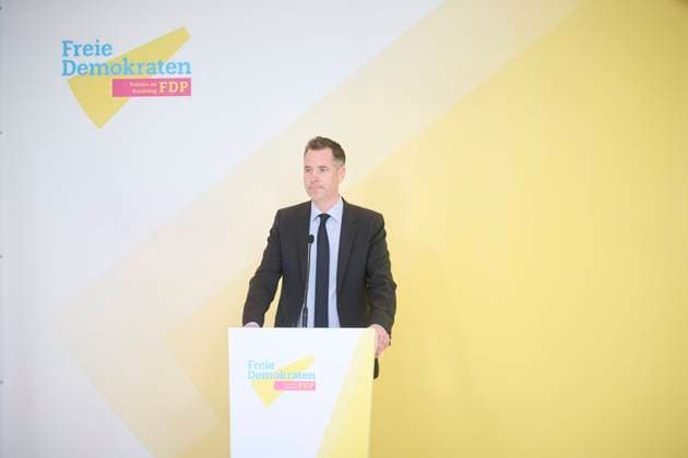 Berlin, FDP press conference with Christian Dürr in the Bundestag Christian Dürr chairman of the FDP parliamentary group in the Bundestag during the press conference before the FDP parliamentary group meeting in the German Bundestag on 14 03 2023 in Berlin Berlin Bundestag Berlin Germany