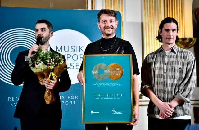 STOCKHOLM 230314 The Governments honorary award for numerous efforts for Swedish music exports in 2022 went to Studio Barnhus, KornÃ l Kovacs, Axel Boman and Petter Nordkvist during the awarding of the Governments Music Export Award in the Bla Salongen at the Ministry of Foreign Affairs Stockholm Sweden POL x12150x,  Copyright: xCaisaxRasmussenx xTTx MUSIKEXPORTPRISET TTABB0000000000170107
