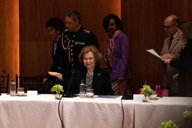 Queen Sofia during Board Anual Meeting of Reina Sofia Music School, March, 14, 2023. (2023031413)