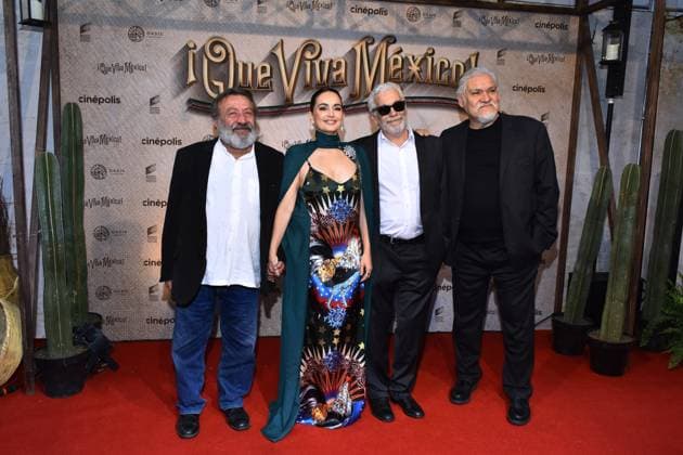 Que Viva Mexico Premiere in Mexiko-Stadt March 14, 2023, Mexico City, Mexico: (L-R) Jose Sefami, Ana de la Reguera, Director Luis Estrada, Joaquin Cosio attend the red carpet of Ã¢â‚¬ËœQue Viva MexicoÃ¢â‚¬â ¢ film Premiere at Cinepolis Oasis Coyoacan. on March 14, 2023 in Mexico City, Mexico. Mexico City Mexico - ZUMAe321 20230315_zia_e321_039 Copyright: xCarlosxTischlerx