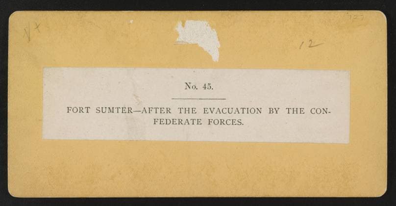 RECORD DATE NOT STATED Fort Sumter--after the evacuation by the Confederate forces. The Robin G. Stanford Collection, Digitized 2015 Funding from Center for Civil War Photography. United States, History, Civil War, 1861-1865, South Carolina, Morris Island Copyright: xpiemagsx civwarpietiff12032023-12652 !ACHTUNG AUFNAHMEDATUM GESCHÄTZT!