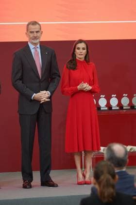 Spanish King Felipe VI and Letizia during 10 edition of Embajadores Honorarios de la marca Espana in Madrid on Wednesday, 15 March 2023 Cordon Press