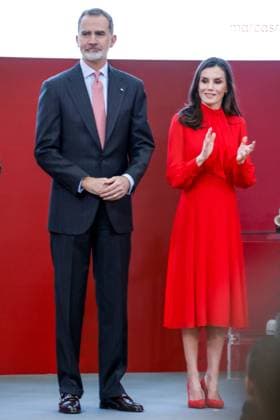 15-03-2023 Madrid Queen Letizia and King Felipe during the ceremony of the 10th edition of honorary ambassadors of the Spain brand, an initiative of the leading brands of Spain forum (FMRE), at the El Pardo palace in Madrid. No Spain Â  Copyright: xPPEx