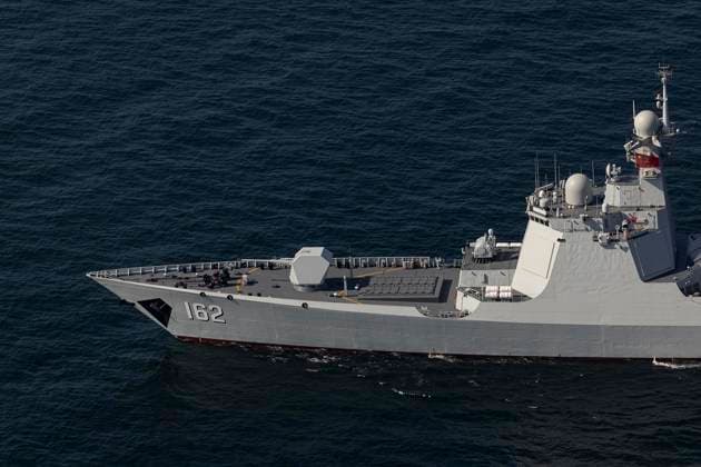 March 17, 2023, UNDEFINED, UNDEFINED, Iran: A handout photo made available by the Iranian Army shows China s guided-missile destroyer Nanning during a joint military drill of Iranian, Russian, and Chinese warships in the Gulf of Oman, south of Iran, 17 March 2023. Iran, China, and Russia started joint naval military drills in the Gulf of Oman on 17 March 2023 for two days, according to the Iranian Army. UNDEFINED Iran - ZUMAi98_ 20230317_zih_i98_003 Copyright: xIranianxArmyxOfficex