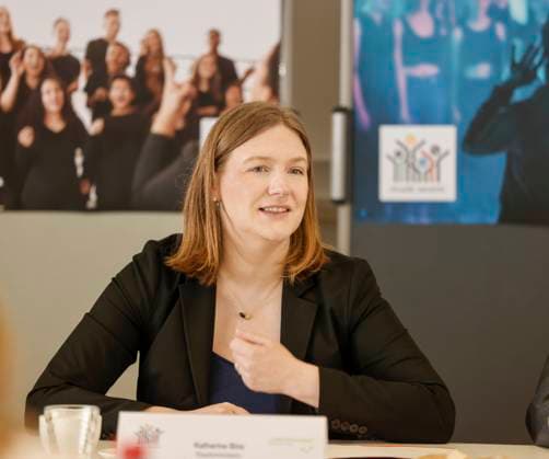 Katharina Binz Minister for Family, Women, Culture and Integration of the State of Rhineland-Palatinate Press conference of the Rhineland-Palatinate State Music Council on the launch of a state-wide image campaign for amateur music 17 03 23