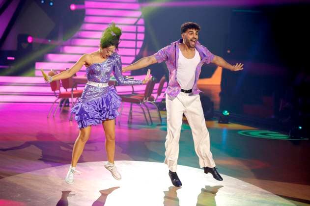 Younes Zarou mit Malika Dzumaev in der vierten Live-Show der 16. Staffel der RTL-Tanzshow Let s Dance im MMC Coloneum. Köln, 17.03.2023 *** Younes Zarou with Malika Dzumaev in the fourth live show of the 16 season of the RTL dance show Let s Dance at the MMC Coloneum Cologne, 17 03 2023 Foto:xR.xSchmiegeltx xFuturexImage