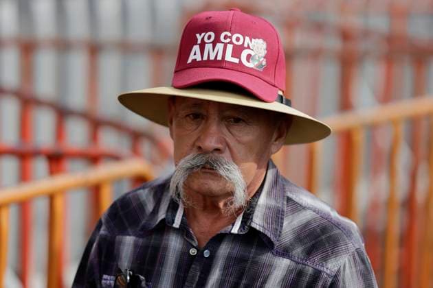 85th Anniversary Of The Oil Expropriation In Mexico Supporter of Andres Manuel Lopez Obrador, President of Mexico, at the Zocalo in Mexico City on the occasion of the event for the 85th Anniversary of the Oil Expropriation in Mexico. Mexico City Mexico  Copyright: xGerardoxVieyrax originalFilename: vieyra-notitle230318_npIym.jpg