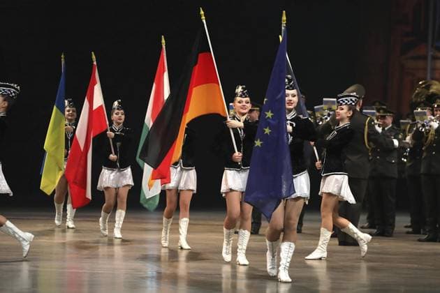 <p>Musikparade 2023: Europas größte Tournee der Militär- und Blasmusik am Sonntag den 19. März 2023 in der Rudolf-Weber-Arena Oberhausen Foto : Frank Oppitz FUNKE Foto Services< p> Buntes Deutschland NRW Oberhausen Copyright: FrankxOppitz
