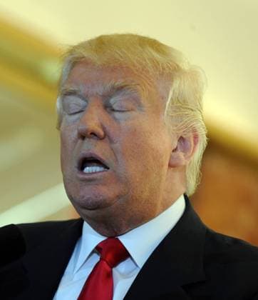 NEW YORK, NY - MAY 31: Former Marine Al Baldasaro defends the donations of Republican presidential candidate Donald Trump at a news conference at Trump Tower where Trump addressed issues about the money he pledged to donate to veterans groups on May 31, 2016 in New York City. Trump had previously said he had raised $6 million at the nationally broadcast fund-raiser he attended instead of the debate and that he would donate it all to veterans groups..People: Donald Trump. Manhattan United States Of America - ZUMAs214 20081231_zba_s214_1828 Copyright: xSMGx
