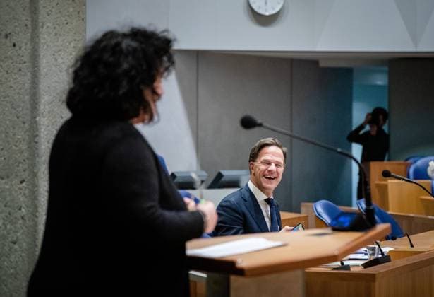 THE HAGUE - Caroline van der Plas (BBB) and Prime Minister Mark Rutte during a plenary debate in the House of Representatives about the European summit of 23 and 24 March 2023. ANP BART MAAT netherlands out - belgium out  Copyright: xx x465483572x originalFilename: 465483572.jpg