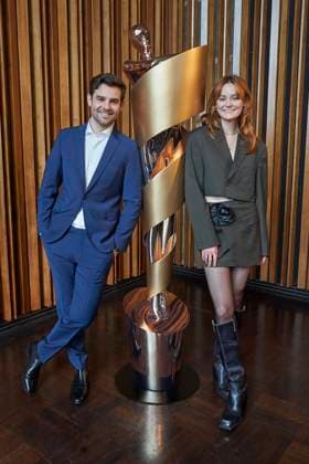 DEUTSCHER FILMPREIS 2023 Announcement of the Nominations Film Award Ambassadors inside Lea van Acken and Lucas Reiber at DEUTSCHER FILMPREIS 2023 Announcement of the Nominations at the Kino International on 24 03 2023 in Berlin Copyright: xEventpressxRadkex