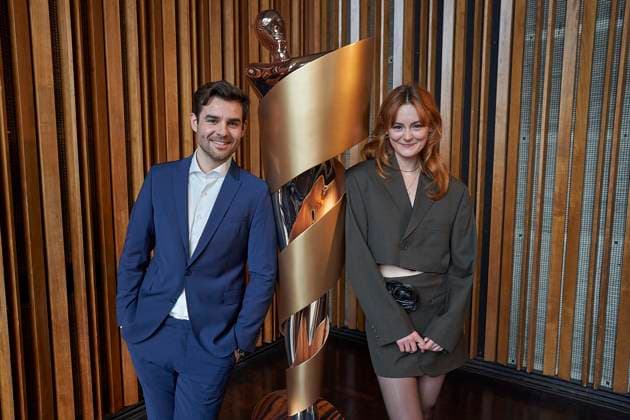 DEUTSCHER FILMPREIS 2023 Announcement of the Nominations Film Award Ambassadors inside Lea van Acken and Lucas Reiber at DEUTSCHER FILMPREIS 2023 Announcement of the Nominations at the Kino International on 24 03 2023 in Berlin Copyright: xEventpressxRadkex