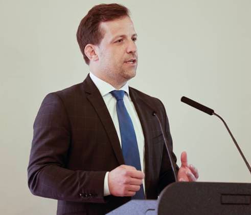 Nino Haase, Lord Mayor of the State Capital Mainz at the award ceremony 38 Mainzer Stadtschreiber Literaturpreis in the Electoral Palace of Mainz 24 03 23