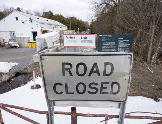 March 24, 2023, Champlain, New York, United States: The irregular border crossing at Roxham Road from New York into Canada is seen Friday March 24, 2023 in Champlain, N.Y. Champlain United States  - ZUMAc35_ 20230324_zaf_c35_081 Copyright: xRyanxRemiorzx