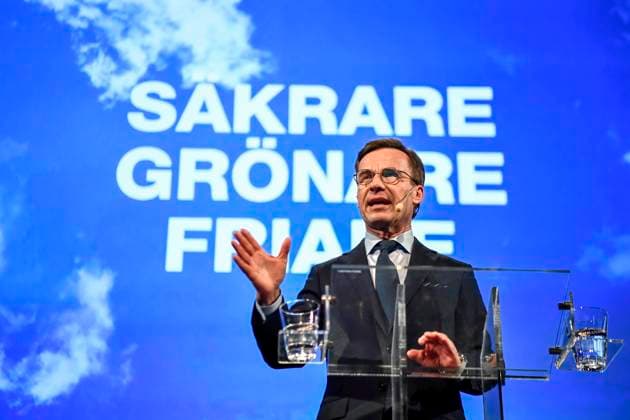News Themen der Woche KW12 News Bilder des Tages KARLSTAD 20230325 Statsminister Ulf Kristersson talar under Moderaternas Sverigemötet 2023 i Karlstad CCC. Karlstad Sverige x12150x *** KARLSTAD 20230325 Prime Minister Ulf Kristersson speaks during the Moderates Sweden meeting 2023 in Karlstad CCC Karlstad Sweden x12150x,  Copyright: xCaisaxRasmussen TTx MODERATERNA LANDSMÖTE KARLSTAD 2023 TTABB0000000000172805