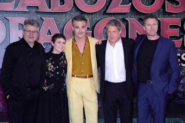 Dungeons & Dragons: Honor Among Thieves Film Premiere March 29, 2023, Mexico City, Mexico: (L-R) Jeremy Latcham, Sophia Lillis,Hugh Grant, Chris Pine and Director Jonathan Goldstein attend the film ˜the Dungeons and Dragons: Honor Among Thieves™ film premiere at Cinepolis Plaza Universidad . on March 29, 2023 in Mexico City, Mexico. (Photo by Jorge Gonzalez Eyepix Group) Copyright: xJorgexGonzalez xEyepixxGroupx JG_29032023_90673