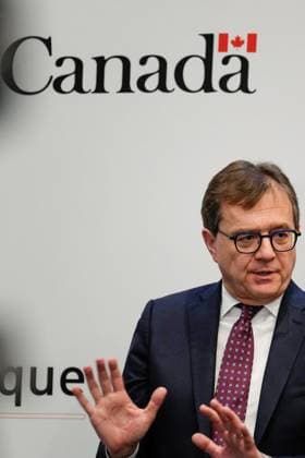 Canada Germany Energy Conference in Berlin Current, 30 03 2023, Berlin, Minister of Natural Resources of Canada Jonathan Wilkinson in portrait at the press statement following the Canada Germany Energy Conference at the Canadian Embassy in Berlin Berlin Germany