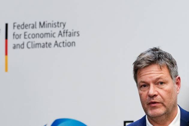 Canada Germany Energy Conference in Berlin Current, 30 03 2023, Berlin, Economy and Climate Minister Robert Habeck Gruene in portrait at the press statement following the Canada Germany Energy Conference at the Canadian Embassy in Berlin Berlin Germany