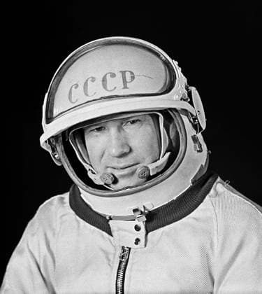 Moscow, USSR. 1965. Hero of the Soviet Union, Soviet cosmonaut, first human who performed the first space walk Aleksei Leonov. The exact date of the photograph is unknown. Valentin Cheredintsev TASS  624508