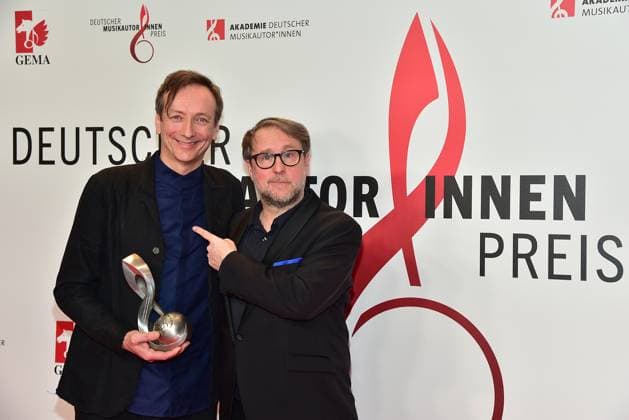 German MusicAuthorsPrize 2023 Volker Bertelmann Composition Audiovisual Media Hoerspiel , Bjarne Maedel, Laudator Arrival red carpet to the 14 award ceremony, German MusicAuthorsPrize 2023 on March 30 in Berlin Photopress Mueller