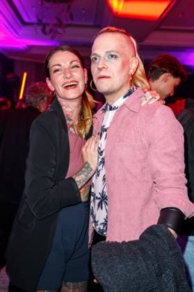 GEMA Music Authors Award 2023 Chris Harms Lord of the Lost with wife Anja at the 14 GEMA Music Authors Award at the Ritz Carlton on 30 03 2023 in Berlin Copyright: xEventpressxKochanx