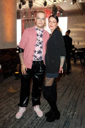 GEMA Music Authors Award 2023 Chris Harms Lord of the Lost with wife Anja at the 14 GEMA Music Authors Award at the Ritz Carlton on 30 03 2023 in Berlin Copyright: xEventpressxKochanx