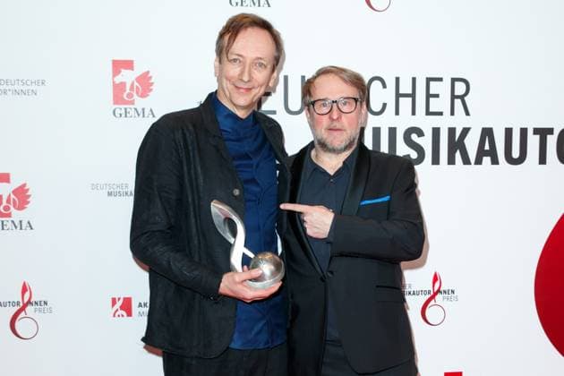 GEMA Music Authors Award 2023 Volker Bertelmann and Bjarne Maedel at the 14 GEMA Music Authors Award at the Ritz Carlton in Berlin on 30 03 2023 Copyright: xEventpressxKochanx