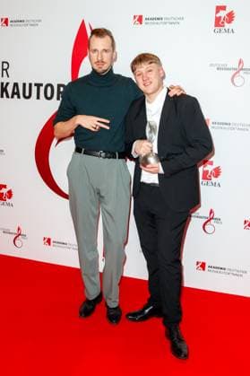 GEMA Music Authors Award 2023 Jacob Jüngst JACE and Alligatoah Lukas Strobel at the 14 GEMA Music Authors Award at the Ritz Carlton on 30 03 2023 in Berlin Copyright: xEventpressxKochanx