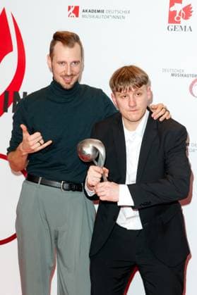 GEMA Music Authors Award 2023 Jacob Jüngst JACE and Alligatoah Lukas Strobel at the 14 GEMA Music Authors Award at the Ritz Carlton on 30 03 2023 in Berlin Copyright: xEventpressxKochanx