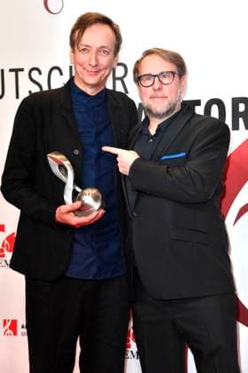 Volker Bertelmann and Bjarne Mädel at the 14 German Music Authors Award of GEMA 2023 at The Ritz Carlton Hotel Berlin, 30 03 2023 Foto:xN.xKubelkax xFuturexImage