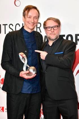 Volker Bertelmann and Bjarne Mädel at the 14 German Music Authors Award of GEMA 2023 at The Ritz Carlton Hotel Berlin, 30 03 2023 Foto:xN.xKubelkax xFuturexImage