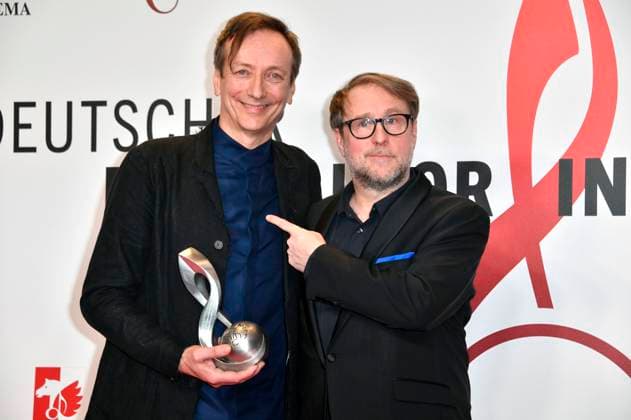 Volker Bertelmann and Bjarne Mädel at the 14 German Music Authors Award of GEMA 2023 at The Ritz Carlton Hotel Berlin, 30 03 2023 Foto:xN.xKubelkax xFuturexImage