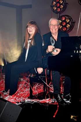 Katja Ebstein and Christian Bruhn at the 14 German Music Authors Award of GEMA 2023 at The Ritz Carlton Hotel Berlin, 30 03 2023 Foto:xN.xKubelkax xFuturexImage