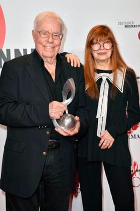 Christian Bruhn and Katja Ebstein at the 14 German Music Authors Award of GEMA 2023 at The Ritz Carlton Hotel Berlin, 30 03 2023 Foto:xN.xKubelkax xFuturexImage