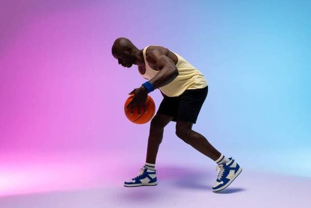 Image of african american basketball player with basketball on neon purple to blue background Image of african american basketball player with basketball on neon purple to blue background. Sports and competition concept., model released, , property released, Cape Town, South Africa, 2022-09-07T22:00:00.000Z, 3815967.jpg, people,image,african american,basketball player,neon,purple,blue background,sport,competition,concept,recreation,activity,exercise,active,design,illustration,fitness,game,graphic,abstract,athlete,symbol,training,background,leisure,shape,sign,digital,modern,element,african,american,basketball,player,blue Mature Adult,Man,Male,Black