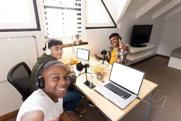 Image of happy diverse teenage boys with headphones and laptops with copy space at home Image of happy diverse teenage boys with headphones and laptops with copy space at home. Hanging out with friends and spending quality time together concept., model released, , property released, Cape Town, South Africa, 2022-11-14T22:00:00.000Z, 3945413.jpg, people,image,happy,diverse,teenage boy,headphone,laptop,copy space,home,hanging,friend,gen z,spending,quality time,together,concept,young,lifestyle,computer,person,smile,fun,family,smiling,cheerful,happiness,internet,business,adult,design,technology,house,cute,modern,friendship,teenage,boy,copy,space,quality,time Teenager,Boy,Male,Multiracial,Black