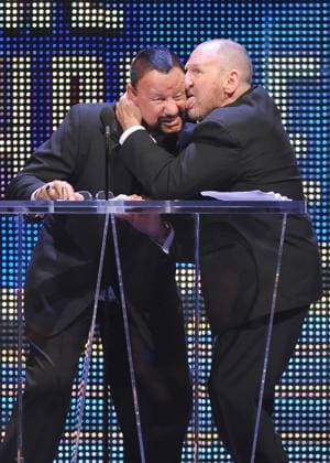 **FILE PHOTO** Bushwhacker Butch Has Passed Away At 78. New York, NY- March 28: The Bushwhackers: Luke Williams and Butch Miller are inducted into the 2015 WWE Hall Of Fame on March 28, 2015 at the SAP Center in San Jose, California. Copyright: xGeorgexNapolitano MediaPunchx