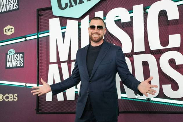 April 2, 2023, Austin, TX, USA: Travis Kelce attends the 2023 CMT Music Awards at Moody Center on April 02, 2023 in Austin, Texas. Austin USA - ZUMAs181 20230402_zea_s181_600 Copyright: xHollyxJeex