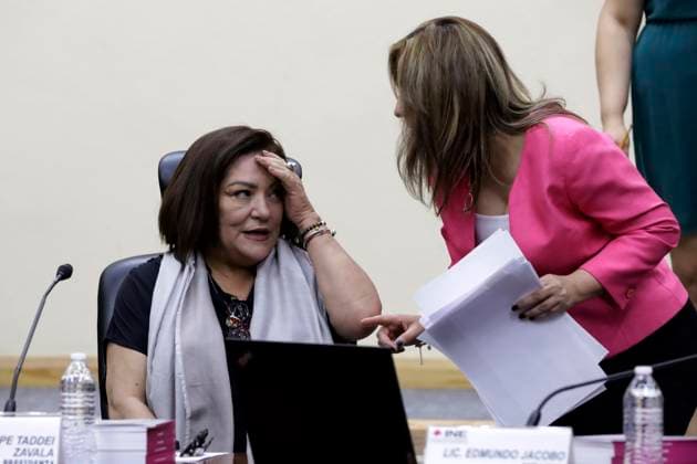 April 3, 2023, Mexico City, Mexico: The President Counselor, Guadalupe Taddei Zavala at the session of the National Electoral Institute in Mexico City. on April 3, 2023 in Mexico City, Mexico Mexico City Mexico - ZUMAe321 20230404_zia_e321_065 Copyright: xLuisxBarronx