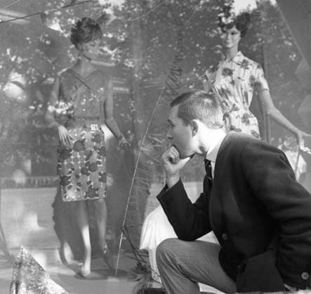 Fashion designer Vyacheslav Zaitsev 5756514 19.07.1964 Soviet Russian fashion designer Vyacheslav Zaitsev looks into shop windows of GUM department store. V. Leonov Moscow Russia  Copyright: xV.xLeonovx