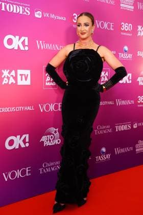 RUSSIA, KRASNOGORSK - APRIL 6, 2023: Singer Olga Buzova is seen before a ceremony to present the 2023 Zhara Music Awards at the Crocus City Hall. Vyacheslav Prokofyev TASS  58266467