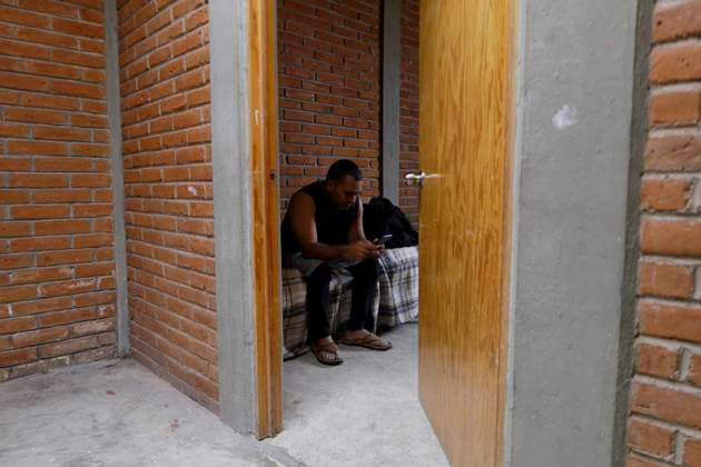 Haitian Migrants Relocated To Shelter In Mexico City A migrant inside a dormitory at the Bosque de Tlahuac facilities in Mexico City, where several people were supported by the National Institute of Migration and the Secretariat for Inclusion and Social Welfare who offered food, lodging, and migration guidance while they are waiting for a permit or Visitor s Card for Humanitarian Reasons that allows them to transit through national territory between 45 and 90 days to continue their journey to the border. Mexico City Mexico City Mexico  Copyright: xGerardoxVieyrax originalFilename: vieyra-notitle230410_np9tS.jpg