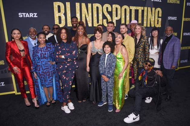 Bilder des Jahres 2023, Entertainment 04 April Entertainment Themen der Woche KW15 Entertainment Bilder des Tages 11 April 2023 - Hollywood, California - (L-R) Barry Brisco, Margo Hall, Daveed Diggs, Benjamin Earl Turner, Candace Nicholas-Lippman, Lance Holloway, Jaylen Barron, Jasmine Cephas-Jones, Atticus Woodward, April Absynth, Andrew Chapelle, Katlynn Simone, Rafael Casal, Helen Hunt, Lil Buck, Jon Boogz, Jess Wu Calder and LeVar Burton. Los Angeles Premiere Of STARZ s Blindspotting Season 2 at NeueHouse Hollywood. Photo Credit: Billy Bennight AdMedia 290642 2023-04-11 California Hollywood Etats-Unis  Copyright: xAdMediax STAR_290642_084