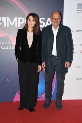 Rome , Casa del Cinema Film Enterprise Award 2023 , In the photo: Paola Cortellesi Riccardo Milani  Copyright: xVincenzoxLandix xipa-agency.netx xVincenzoxLandix IPA_IPA37287573