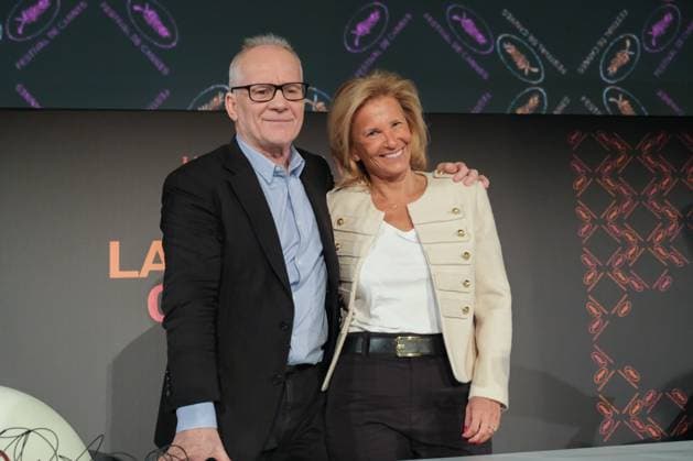 Bilder des Jahres 2023, Entertainment 04 April Entertainment Themen der Woche KW15 Entertainment Bilder des Tages Press conference of the 76th Cannes International Film Festival with new Presidente. Conference de presse du 76 eme Festival International du Film de Cannes. Thierry Fremaux Iris Knobloch 290725 2023-04-13  Copyright: xSergexArnalx xStarfacex STAR_290725_006