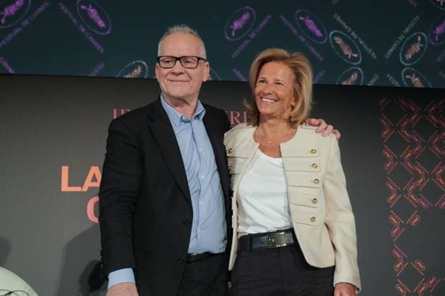Press conference of the 76th Cannes International Film Festival with new Presidente. Conference de presse du 76 eme Festival International du Film de Cannes. Thierry Fremaux Iris Knobloch 290725 2023-04-13  Copyright: xSergexArnalx xStarfacex STAR_290725_010