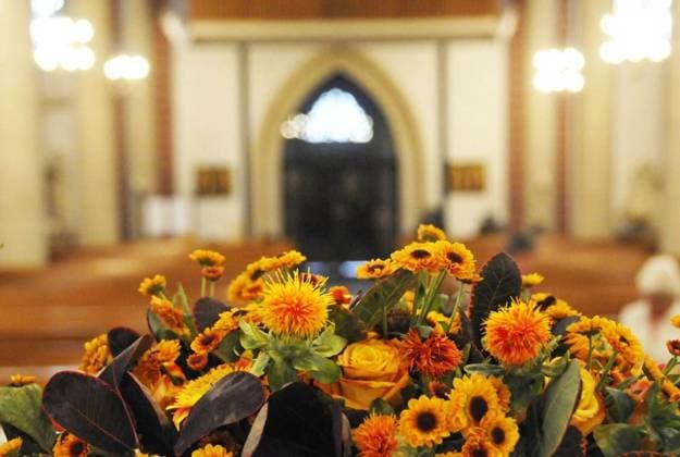 Karin Halupka dekoriert ehrenamtlich den Erntedank-Altar in der St. Elisabeth Kirche in Oberhausen. Freitag den 08.10.2010. *** NUR FÜR REDAKTIONELLE ZWECKE *** EDITORIAL USE ONLY ***<p>Karin Halupka dekoriert ehrenamtlich den Erntedank-Altar in der St. Elisabeth Kirche in Oberhausen. Freitag den 08.10.2010. Deutschland Nordrhein-Westfalen Oberhausen Copyright: LarsxFröhlich *** Karin Halupka decorated honorary the Thanksgiving Altar in the St Elisabeth Church in Oberhausen Friday the 08 10 2010 *** ONLY FOR EDITORIAL PURPOSE *** EDITORIAL USE ONLY *** P Karin Halupka decorated honorary the Thanksgiving Altar in the St Elisabeth Church in Oberhausen Friday the 08 10 2010 Germany North Rhine Westphalia Oberhausen Copyright Larsx Happy Copyright: LarsxFröhlich docnrwhugopicture34080461 EDITORIAL USE ONLY