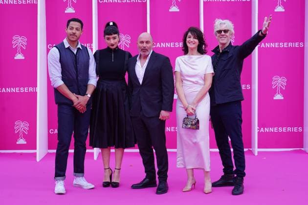 Bilder des Jahres 2023, Entertainment 04 April Entertainment Themen der Woche KW15 Entertainment Bilder des Tages Daryl McCormack - Shirine Boutella - Lior Raz - Zabou Breitman - Stewart Copeland CELEBRITES : 6 eme Canneseries - Tapis rose de la cÃ rÃ monie d™ouverture - Cannes - 14 04 2023 NorbertScanella Panoramic 