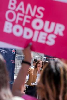 April 15, 2023, Los Angeles, California, United States: Vice President Kamala Harris speaks in Women s March Action, a reproductive rights march response to the recent ruling by a Texas federal judge to override the FDA s approval of the abortion drug mifepristone, April 15, 2023, in Los Angeles. Los Angeles United States - ZUMAc68_ 20230415_zaf_c68_016 Copyright: xRingoxChiux